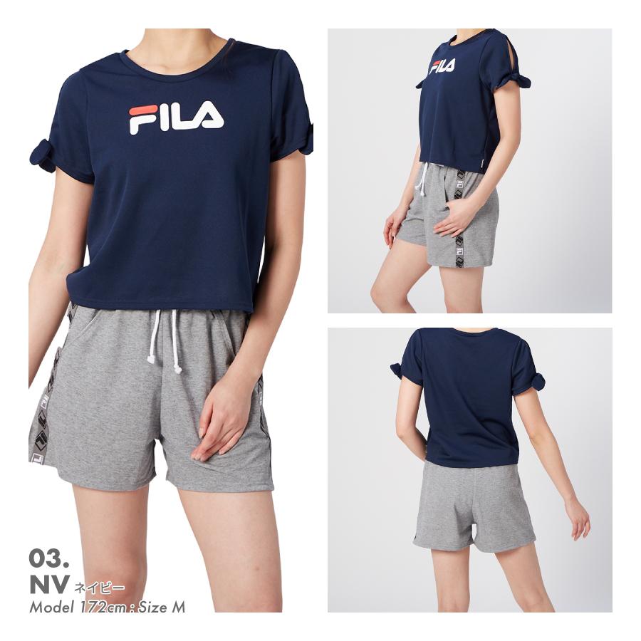 FILA（フィラ） 女の子 水着 タンキニ 3点セット 襟スリットTシャツ
