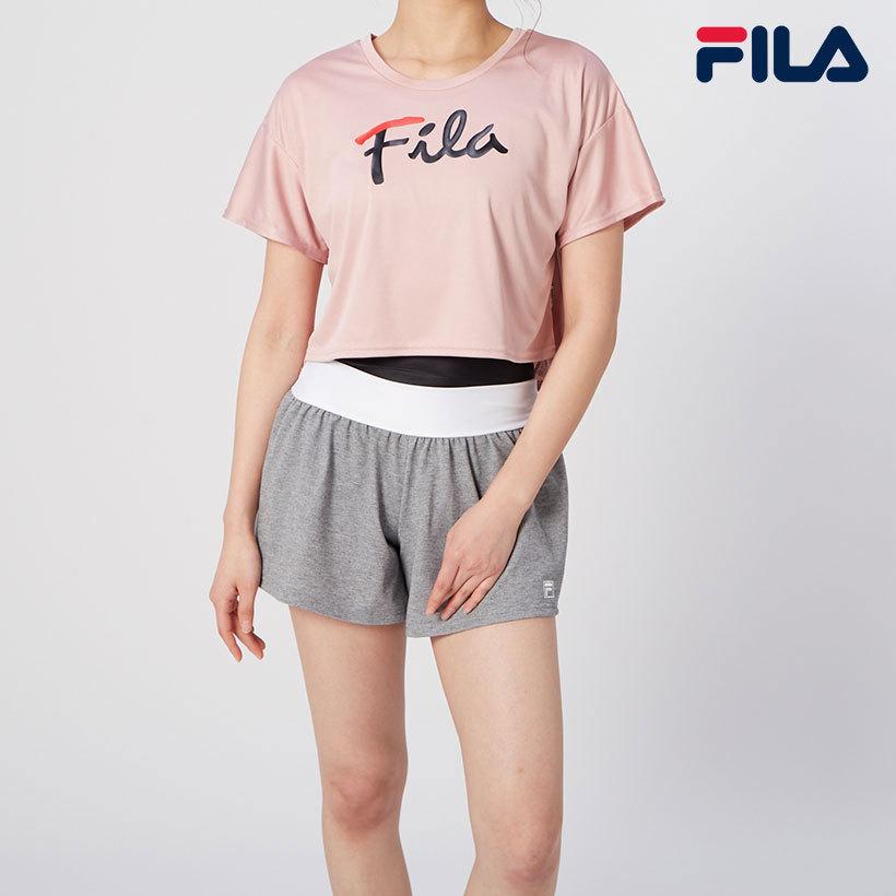 レディース ファッション水着 ニコイチファッション スポーティー スポーツブラタイプ Fila フィラ ロゴｔシャツ4点セット ピンク 2711クリアランスセール Oceanweb Paypayモール店 通販 Paypayモール