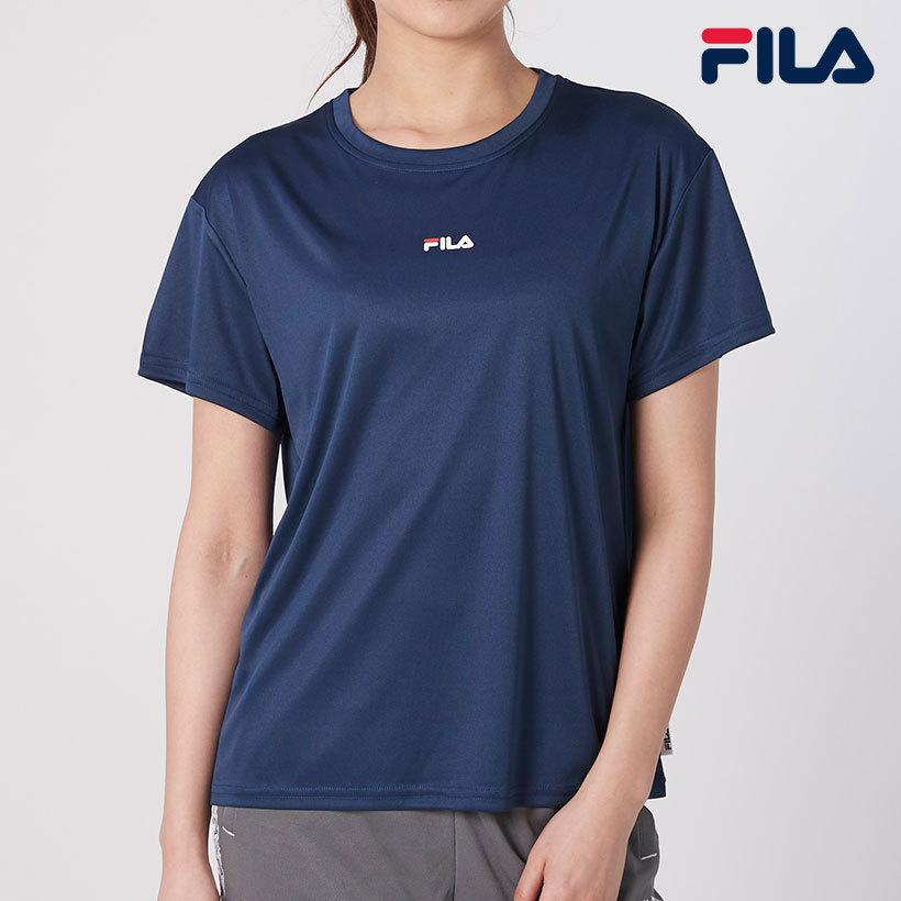 レディース 水陸両用ｔシャツ カバーアップ 日焼け防止対策 スポーツ ウエアー ヨガ Fila フィラ ロゴ捺染ｔシャツ ネイビー 2721クリアランスセール Oceanweb Paypayモール店 通販 Paypayモール