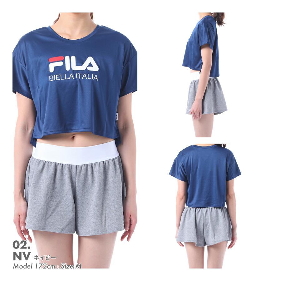 【SALE】レディース 水着 4点セット FILA フィラ  ロゴＴシャツ ブラック ビキニ ショートパンツ 229704｜oceanweb-store｜04