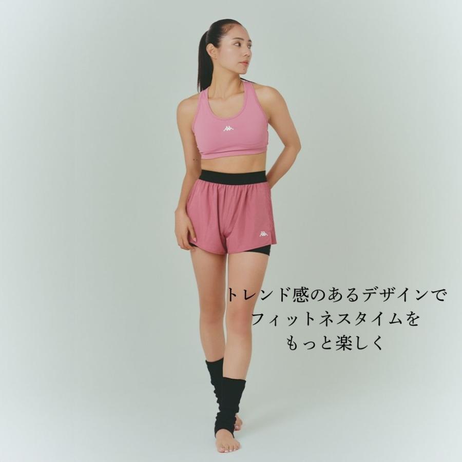 Kappa レディース フィットネスウエア フィットネスパンツ ハーフパンツ  サイドプリーツショートパンツ ランニング フィットネス トレーニング 爆買 | Kappa | 01