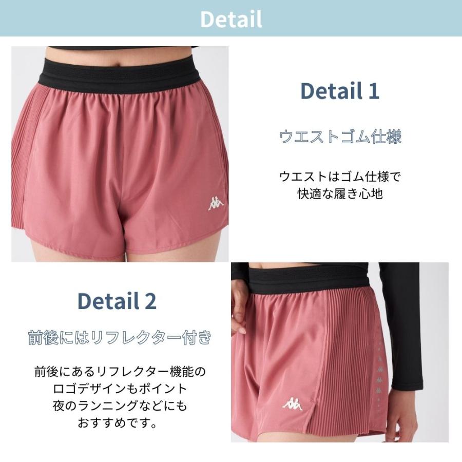 Kappa レディース フィットネスウエア フィットネスパンツ ハーフパンツ  サイドプリーツショートパンツ ランニング フィットネス トレーニング 爆買 | Kappa | 03