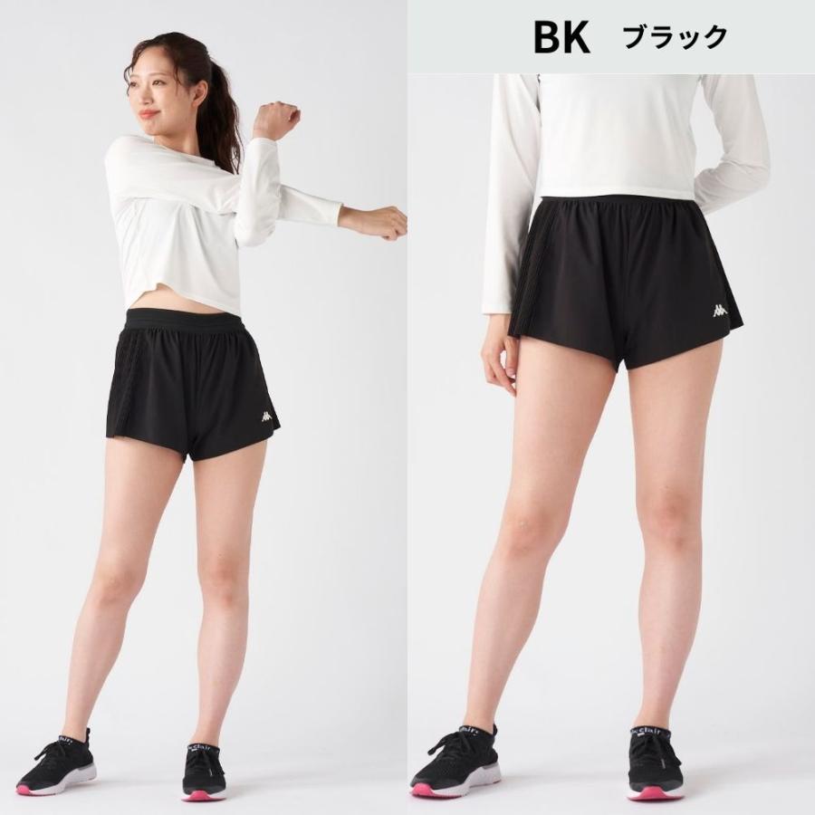 Kappa レディース フィットネスウエア フィットネスパンツ ハーフパンツ  サイドプリーツショートパンツ ランニング フィットネス トレーニング 爆買 | Kappa | 05