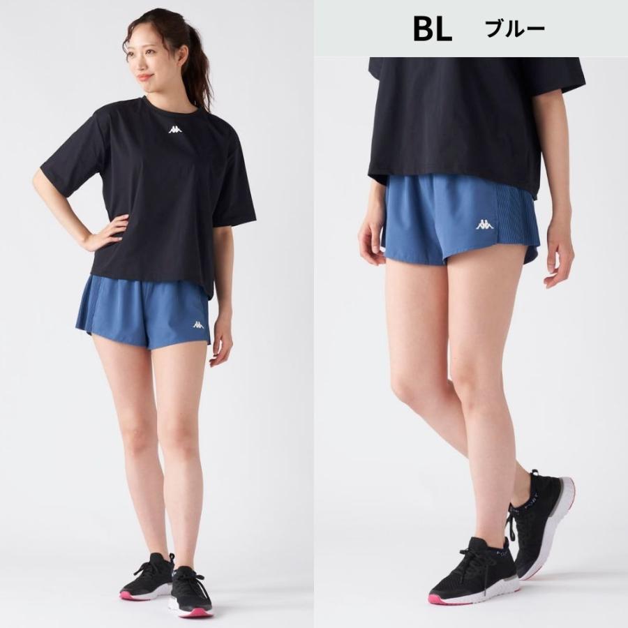 Kappa レディース フィットネスウエア フィットネスパンツ ハーフパンツ  サイドプリーツショートパンツ ランニング フィットネス トレーニング 爆買 | Kappa | 06