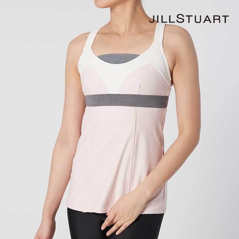 海外 トップス Jill Stuart ジルスチュアート レディース Fitness Yogaカップ付きカラー切り替えタンク アウトレット 直営
