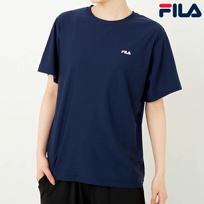 レディース 水陸両用ｔシャツ 半袖 ゆったり 軽量 吸水速乾 体型カバー スポーツ ウェア トレーニング Fila フィラ ネイビー 春夏クリアランスセール Nv Oceanweb Yahoo Japan店 通販 Yahoo ショッピング