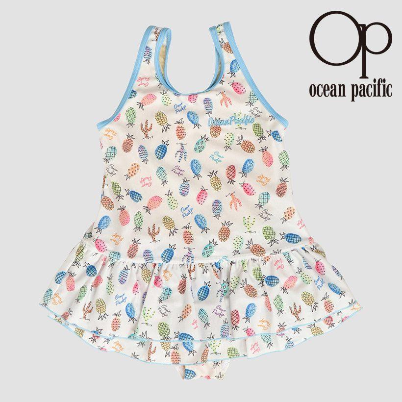 ワンピース 水着 オーシャンパシフィック Ocean Pacific キッズ 子供 女児 大人とパイナップル柄 海 水遊び プー