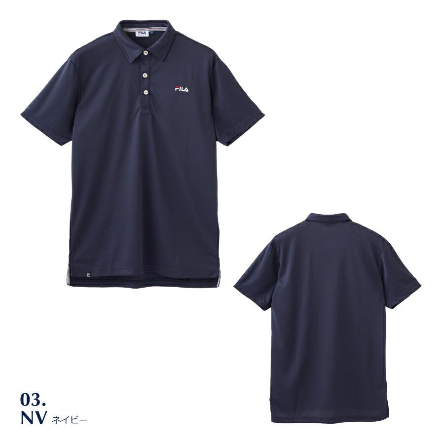 FILA（フィラ） メンズ ゴルフ ポロシャツ 半袖シャツ 無地 FILA GOLF