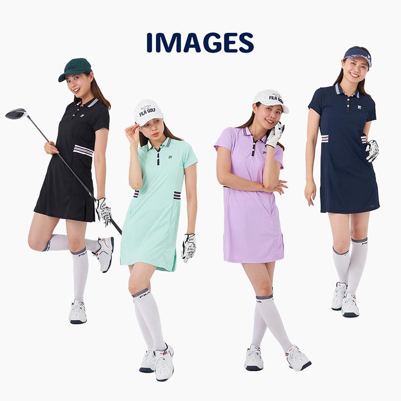 ワンピース レディース ゴルフ ウェア 半袖 20代30代40代50代 吸汗速乾 UVカット FILA GOLF フィラゴルフ ポロシャツ テニス カジュアル 751411｜oceanweb-store｜03