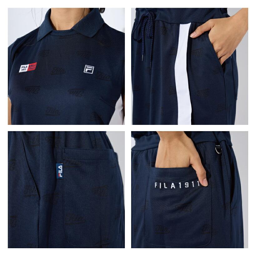 FILA（フィラ） ワンピース ゴルフウェア レディース 半袖 ゴルフ