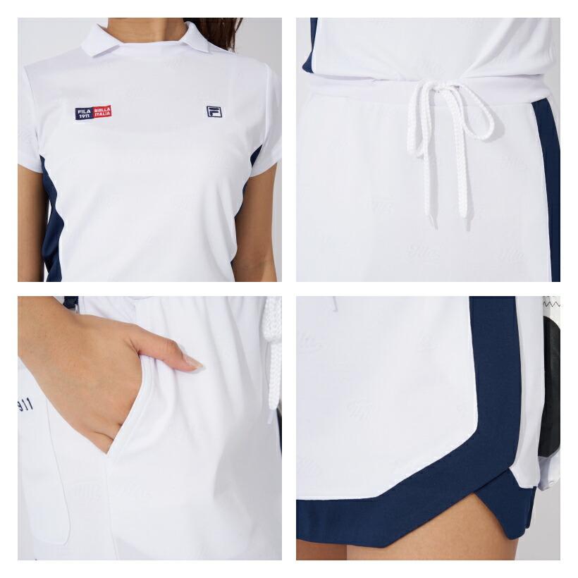 FILA（フィラ） ワンピース ゴルフウェア レディース 半袖 ゴルフ