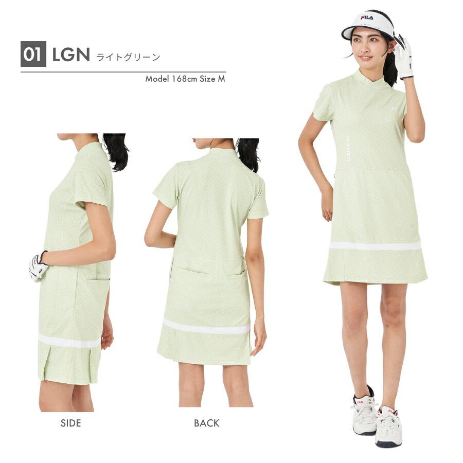 タグ付 FILA フィラ レディース ゴルフウェア ワンピース モックネック M FILA GOLF ワンピース レディース ゴルフウェア モックネック