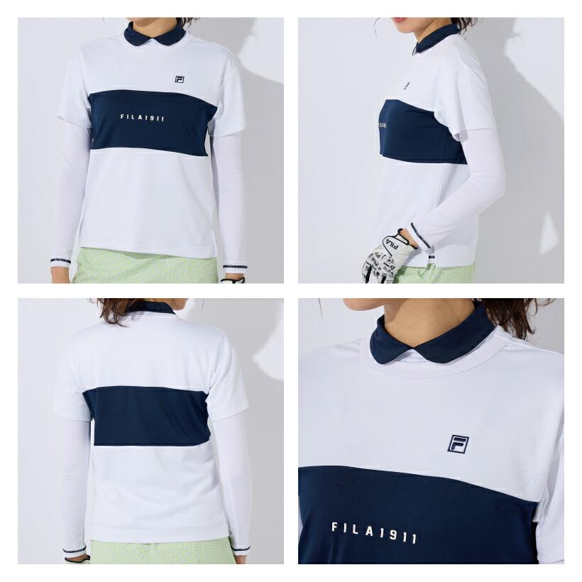 FILA半袖ポロシャツ＋長袖インナーシャツセット FILA GOLF フィラゴルフ ゴルフウェア ポロシャツ 半袖 メンズ