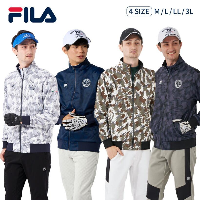 FILA メンズ ボンディングブルゾン 迷彩柄 裏フリース 保温