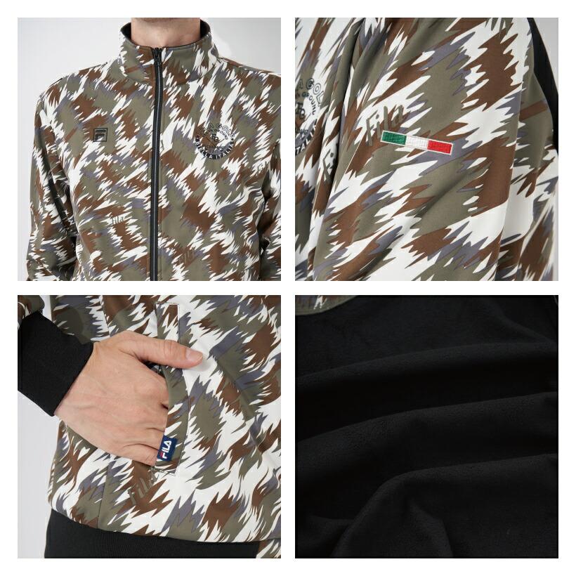 FILA - 新品●フィラ ゴルフ● カモフラボンディングブルゾン 裏フリース 防寒・防風 M FILA メンズ ボンディングブルゾン 迷彩柄 裏フリース 保温