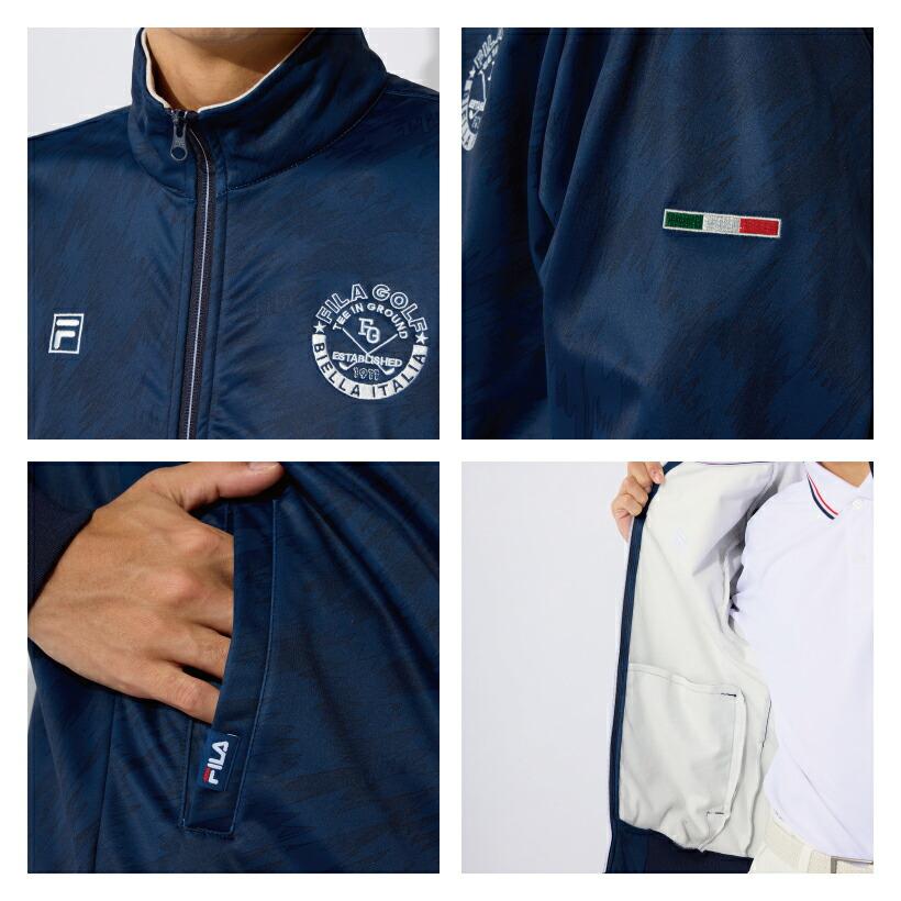 FILA メンズ ボンディングブルゾン 迷彩柄 裏フリース 保温