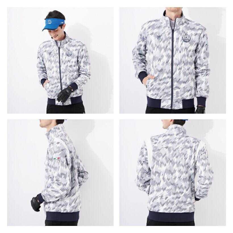 FILA メンズ ボンディングブルゾン 迷彩柄 裏フリース 保温