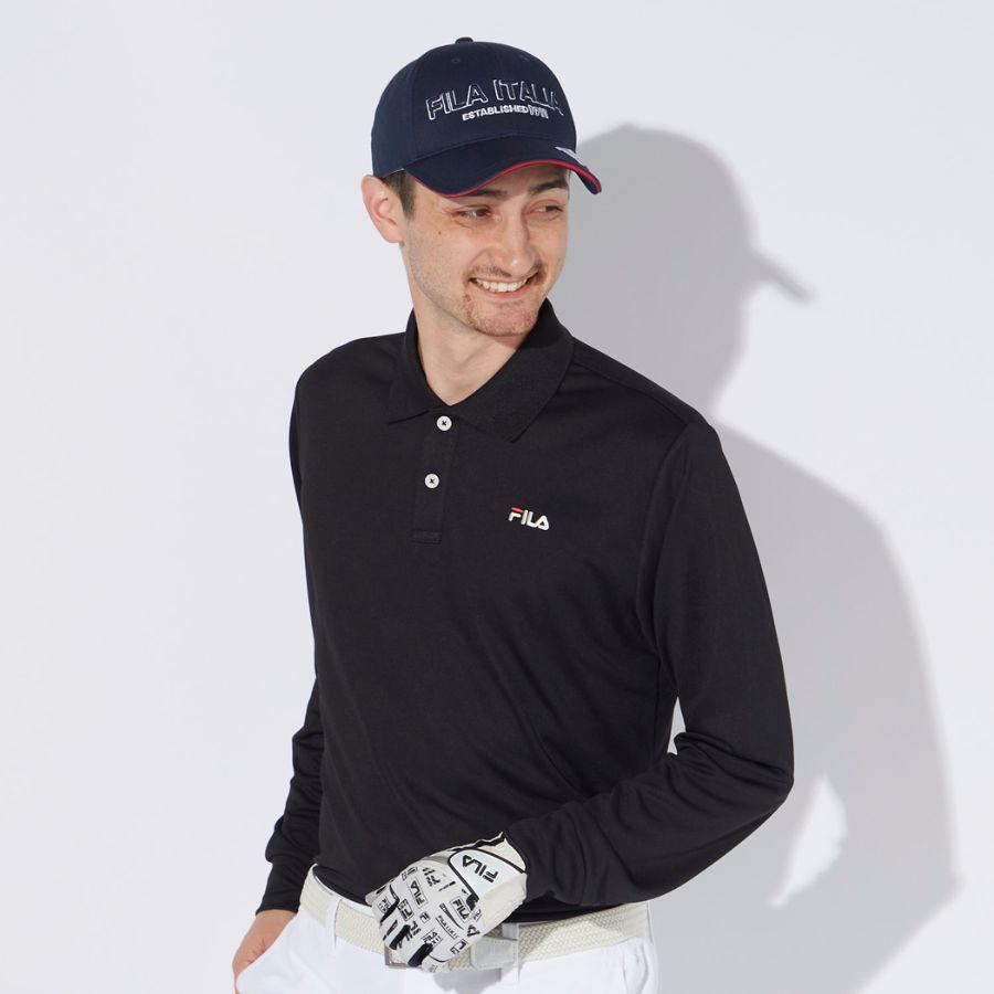 FILA GOLF 長袖シャツ メンズ ゴルフウェア UVカット 吸水速乾 20代 30