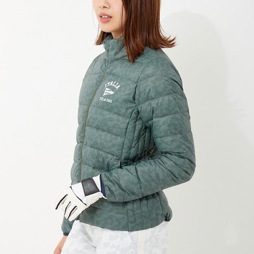 FILA ライトダウン ゴルフジャケット FILA フィラ GOLF レディース ライトダウンジャケット カーキ 791207