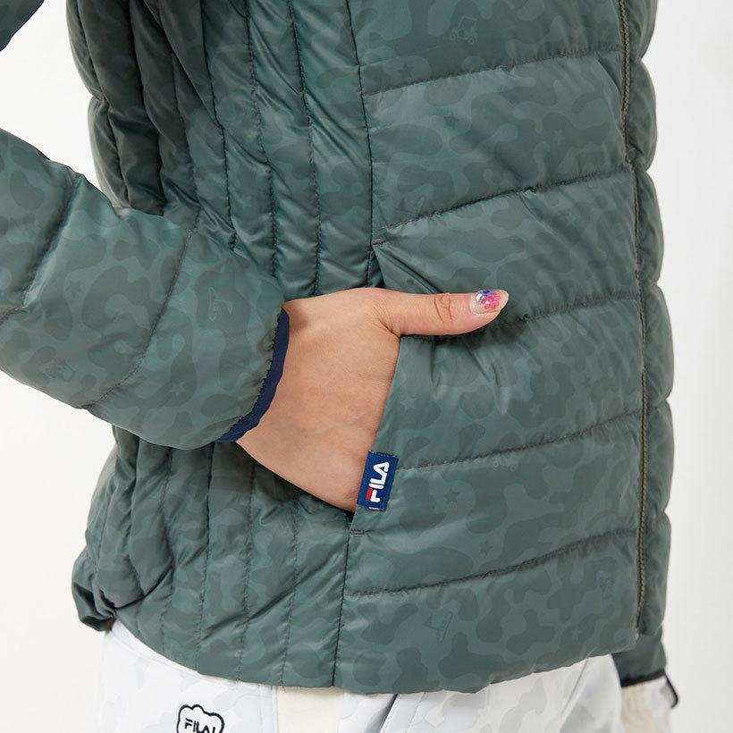 FILA フィラ GOLF レディース ライトダウンジャケット カーキ 791207
