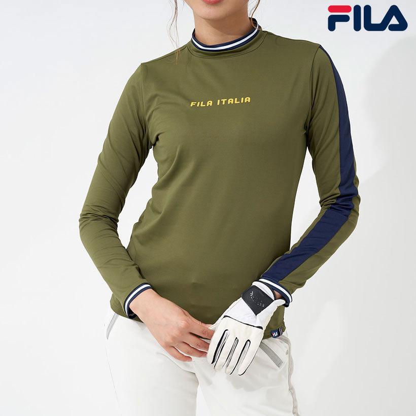 Fila フィラ Golf レディース モックネック長袖シャツ カーキ アウトレット 22 花 Oceanweb Paypayモール店 通販 Paypayモール