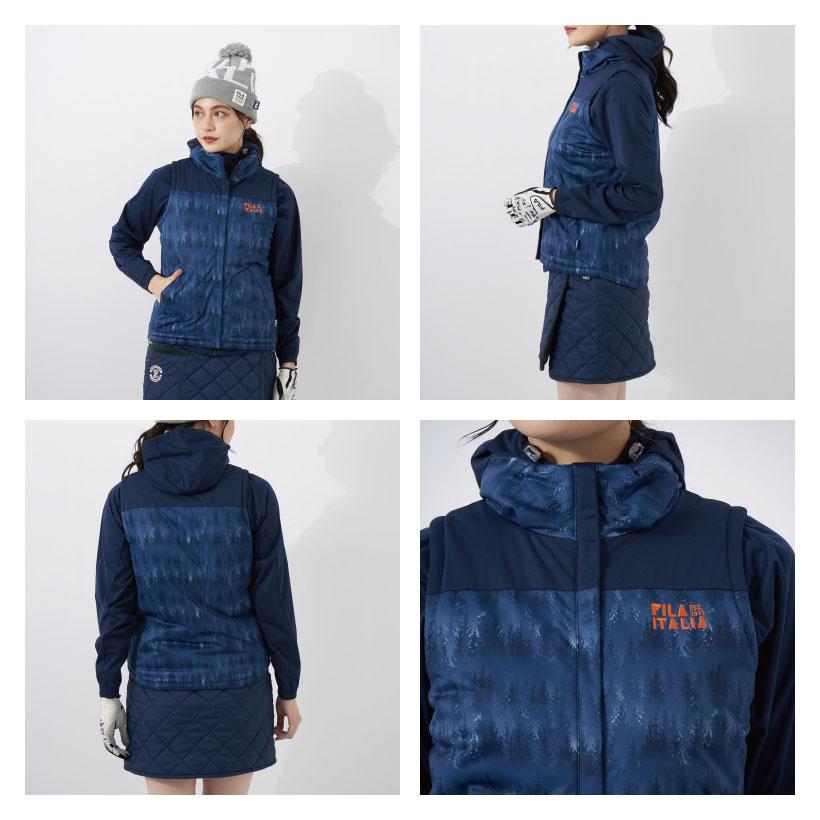 FILA ゴルフウェアレディース ベスト ブルゾン 2点セット