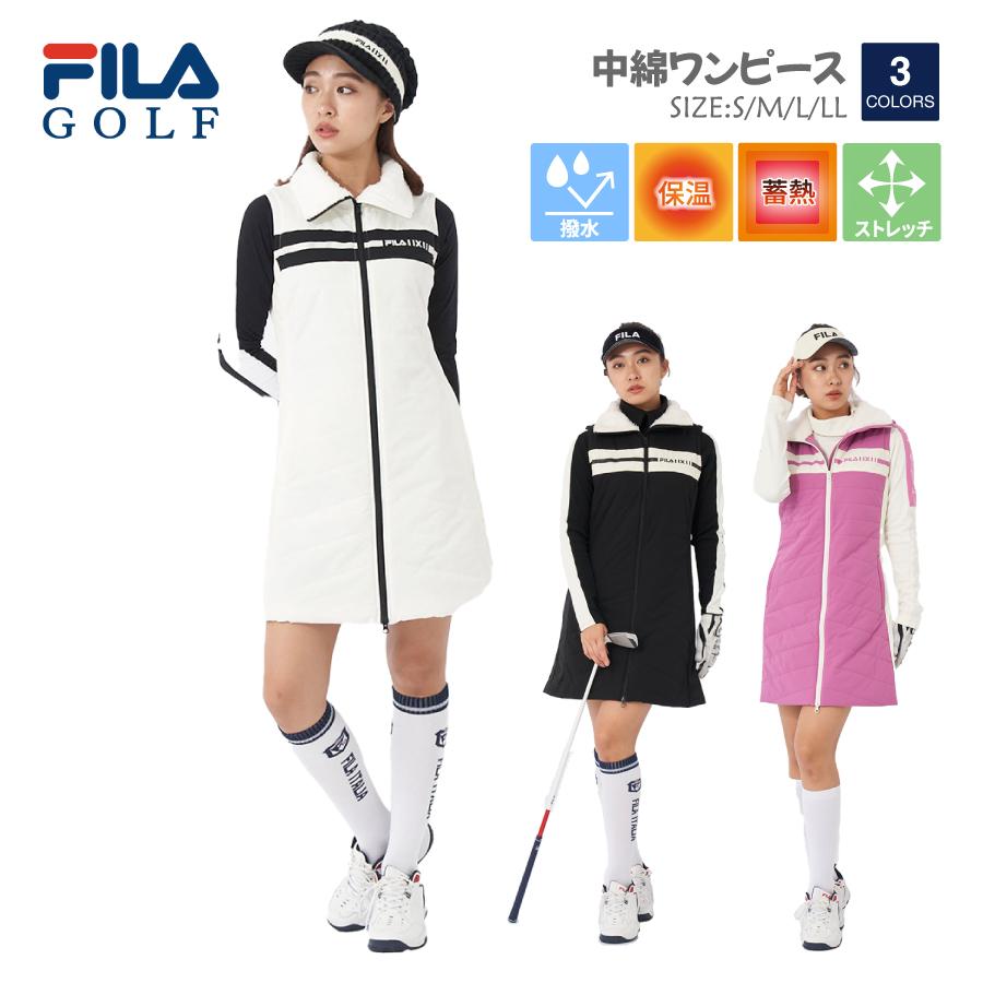 フィラゴルフ　フィラ　中綿ワンピース　ゴルフ　テニス　M FILA（フィラ） レディース ゴルフ ワンピース 中綿ワンピース FILA