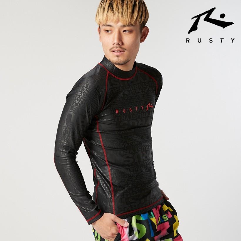 高級品 ラッシュガード メンズ アウトレット ラスティ Rusty 水陸両用 伸縮性 海 マリンスポーツ プール 速乾性 スイムウェア 日焼け防止