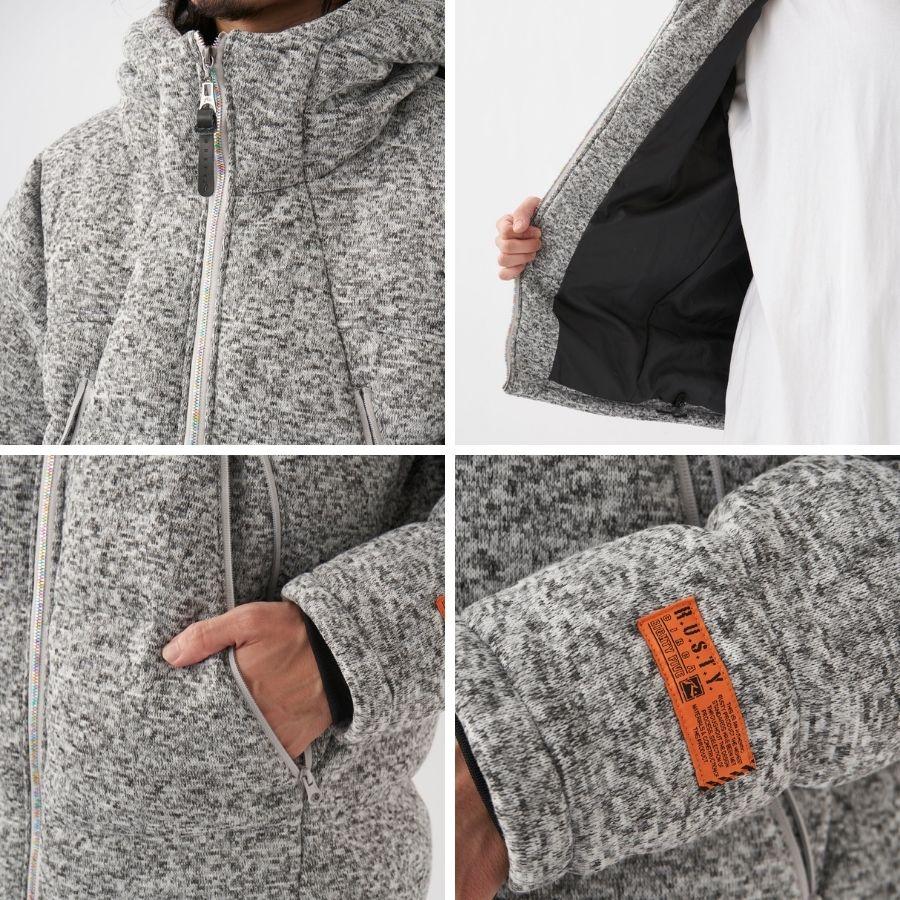 メンズ 中綿ジャケット RUSTY アウター ジャケット フード付き ルミナ