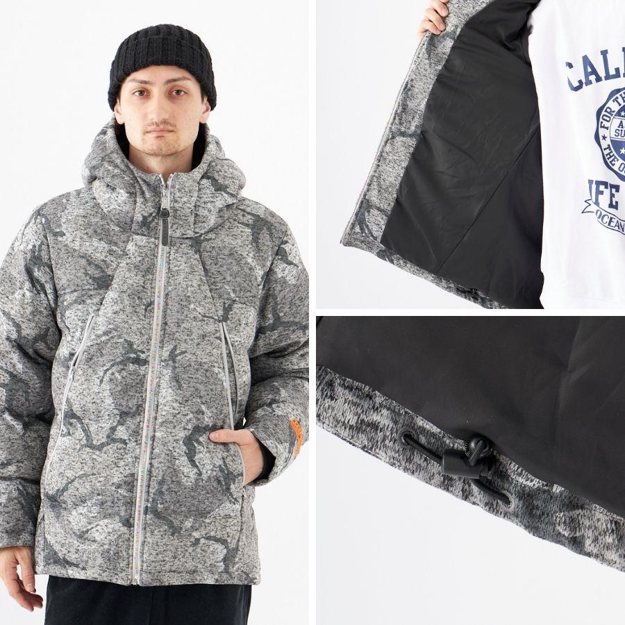 メンズ 中綿ジャケット RUSTY アウター ジャケット フード付き ルミナ