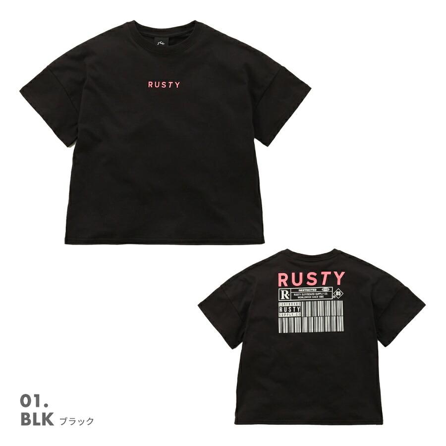 RUSTY（ラスティ） キッズ デジタルアート Tシャツ 半袖 吸汗速乾