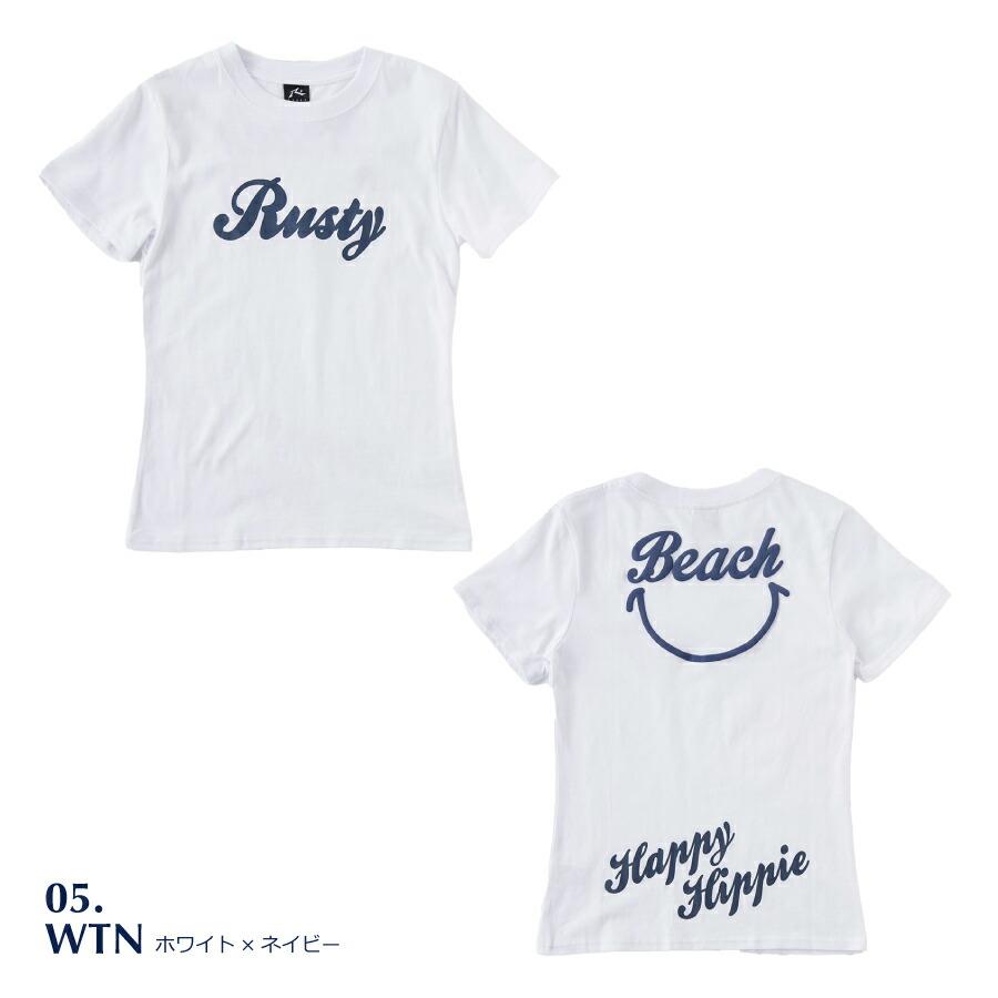 RUSTY（ラスティ） キッズ スマイルモチーフ Tシャツ 半袖 バック