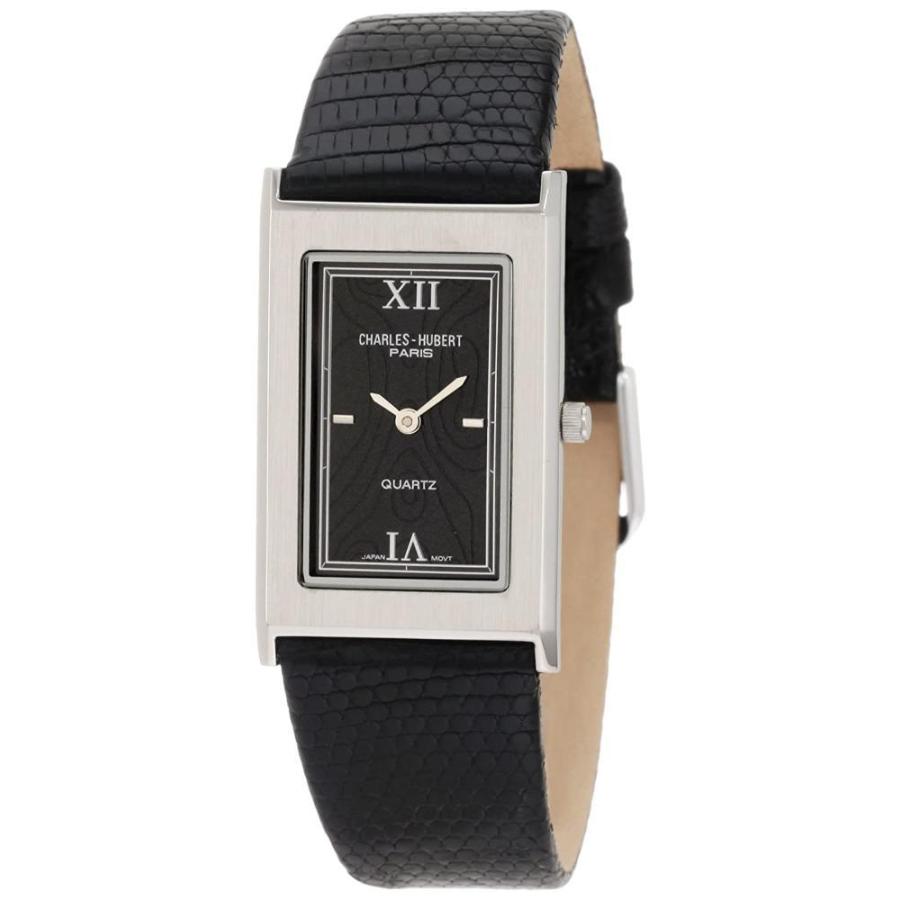 【一部予約販売中】 Premium 3694-B Men's Paris Charles-Hubert, Collection Watch Steel Stainless 腕時計用ベルト、バンド
