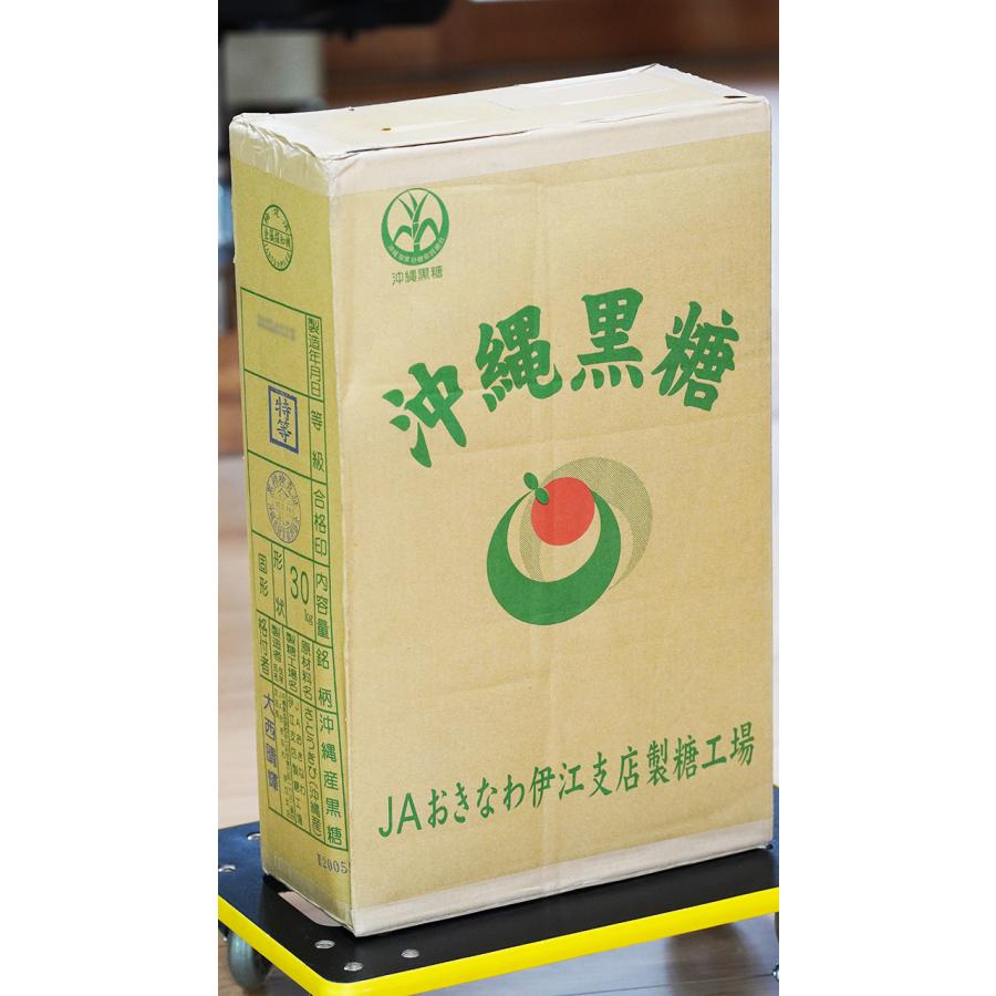 ヘルシーライフ 純黒糖 特等 ブロック30kg 伊江島産 特等黒糖 製造：JA 