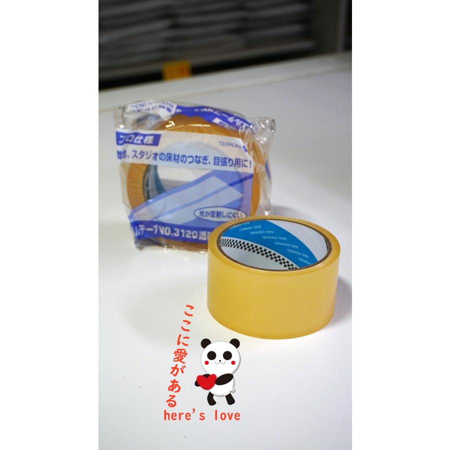 寺岡製作所 ビニールテープ 312 透明つや消し 50mm×30M 10巻  