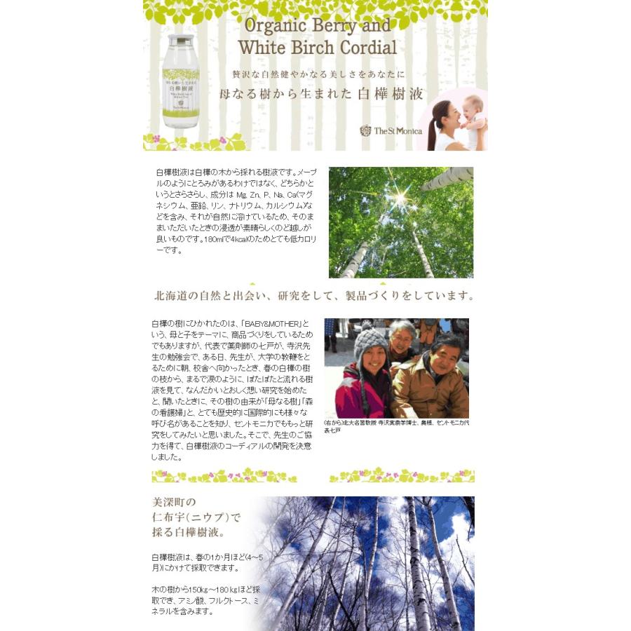 セントモニカ 白樺樹液　180mL×30本　母なる樹から生まれた白樺樹液　The St Monica　防腐剤 添加物フリー　春にしか採れない貴重な100%オーガニックジュース |  | 03