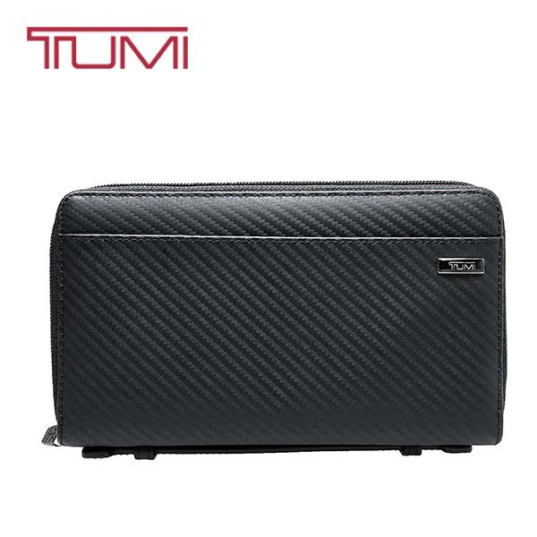 TUMI 長財布 トゥミ クラッチバッグ トラベルウォレット カーボンファイバー レザー スマホ パスポート 収納 オーガナイザー 旅行 出張