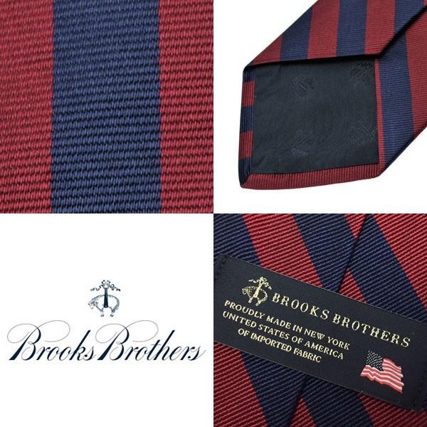 ブルックスブラザーズ ネクタイ BROOKS BROTHERS シルクタイ ストライプ アメリカ製 バーガンディ ネイビー｜ocinc｜03