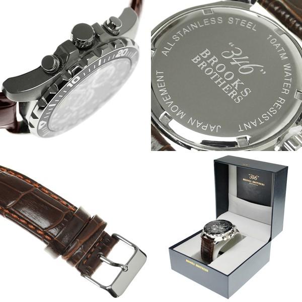 Brooks Brothers クロノグラフ腕時計 革ベルト BROOKS BROTHERS（ブルックスブラザーズ） 腕時計 クロノグラフ