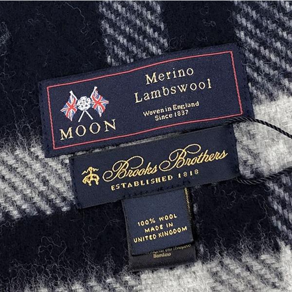 ブルックスブラザーズ 英国製 MOON社 メリノラムウール マフラー チェック BROOKS BROTHERS（ブルックスブラザーズ） マフラー 英国製 MOON社