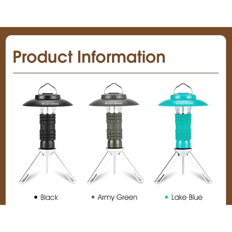 ライト・ランタン Woo 3 in 1 Multifunctional Camping Light 充電式LEDランタン USB