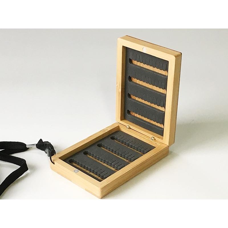 テンカラ バンブー製 ミニ フライボックス 竹製 毛鉤入れ テンカラ FLY