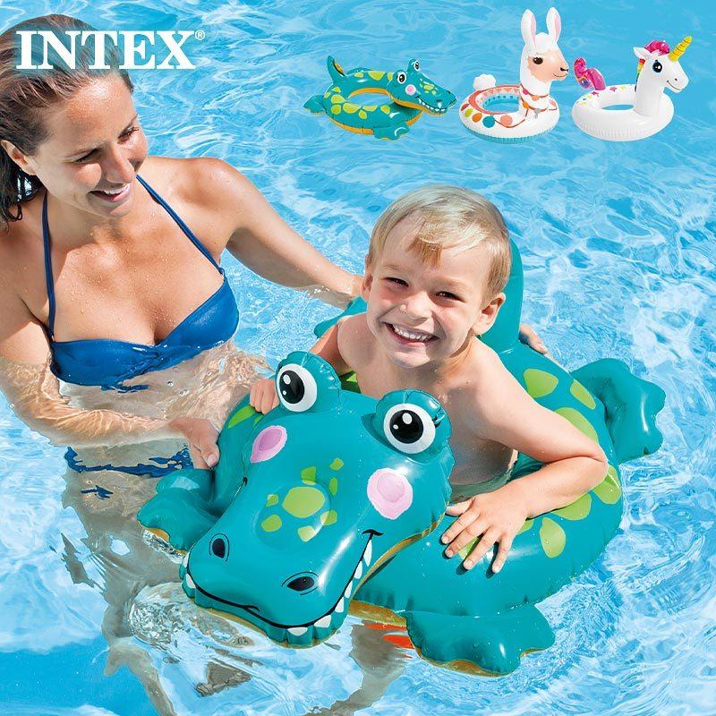 INTEX/インテックス キッズ 浮き輪 子供用 子ども用 こども アニマルリング フロート うきわ 浮き袋 アルパカ ビーチ 海水浴 プール 58221｜ocstyle