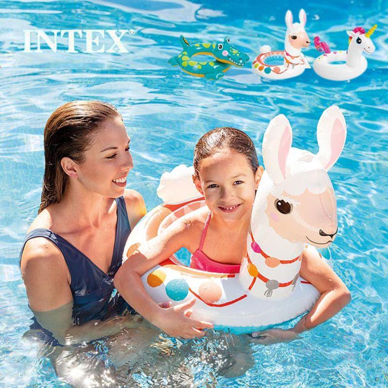 INTEX/インテックス キッズ 浮き輪 子供用 子ども用 こども アニマルリング フロート うきわ 浮き袋 アルパカ ビーチ 海水浴 プール 58221 | INTEX