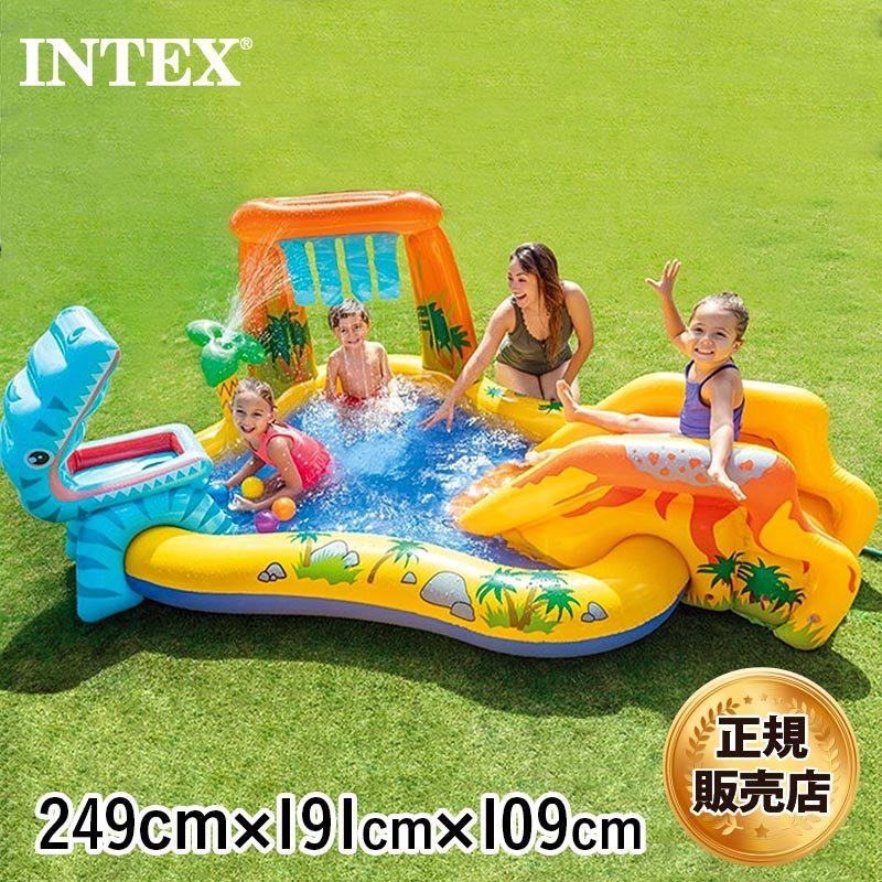 家庭用プール 大型 Intex インテックス フロート ダイナソープレイセンター キッズ 滑り台 スライダー ビニールプール プール 浮きぶくろ 滑り台付き Oc Style Paypayモール店 通販 Paypayモール