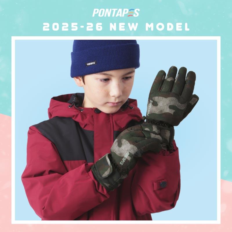 ポンタぺス（PONTAPES） スノーボード グローブ キッズ 5本指 5指