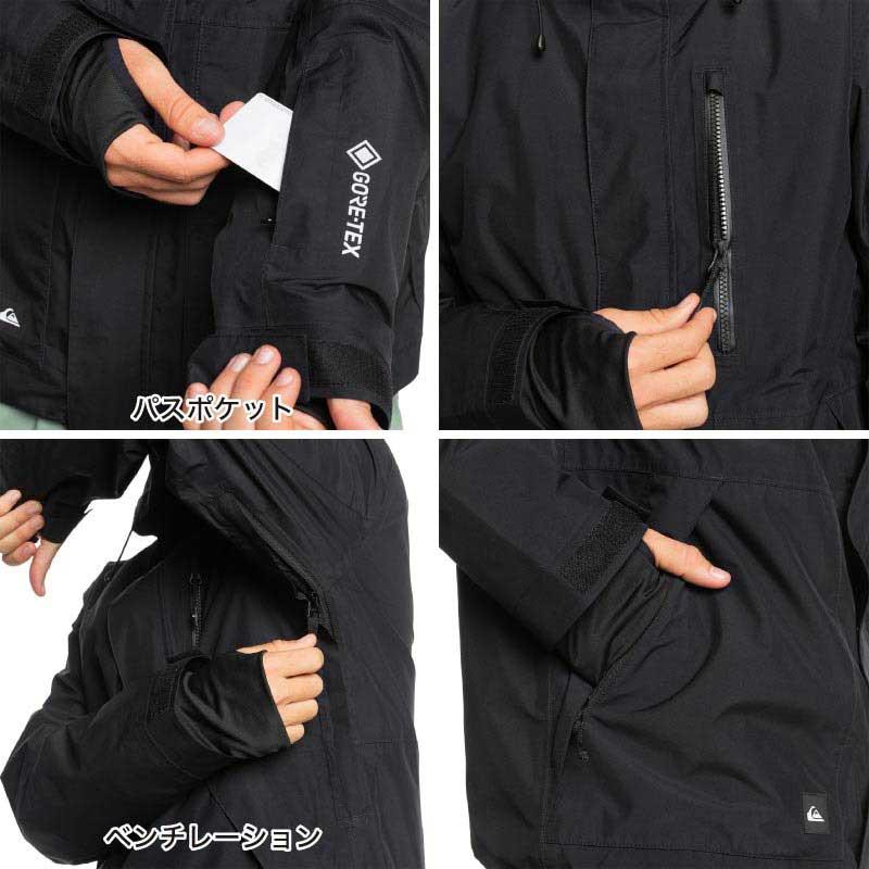 QUIKSILVER GORE-TEX スノーボードジャケット 黒 QUIKSILVER クイックシルバー EQYTJ03477 FOREVER STRETCH GORE-TEX JK
