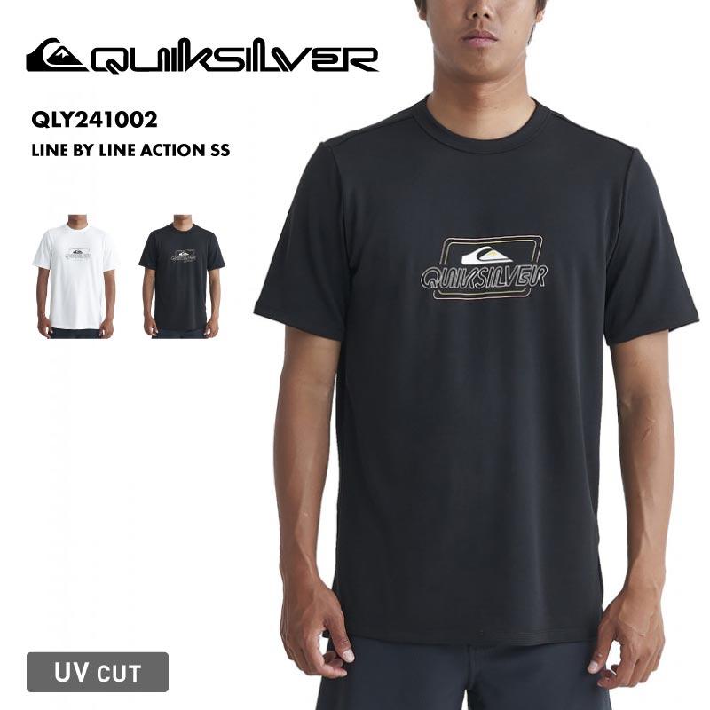 RASH 黒　シルバー　ラッシュガード L 激レア　ビンテージ　オーバーサイズ Quiksilver（クイックシルバー） ラッシュガード Tシャツ メンズ 半袖