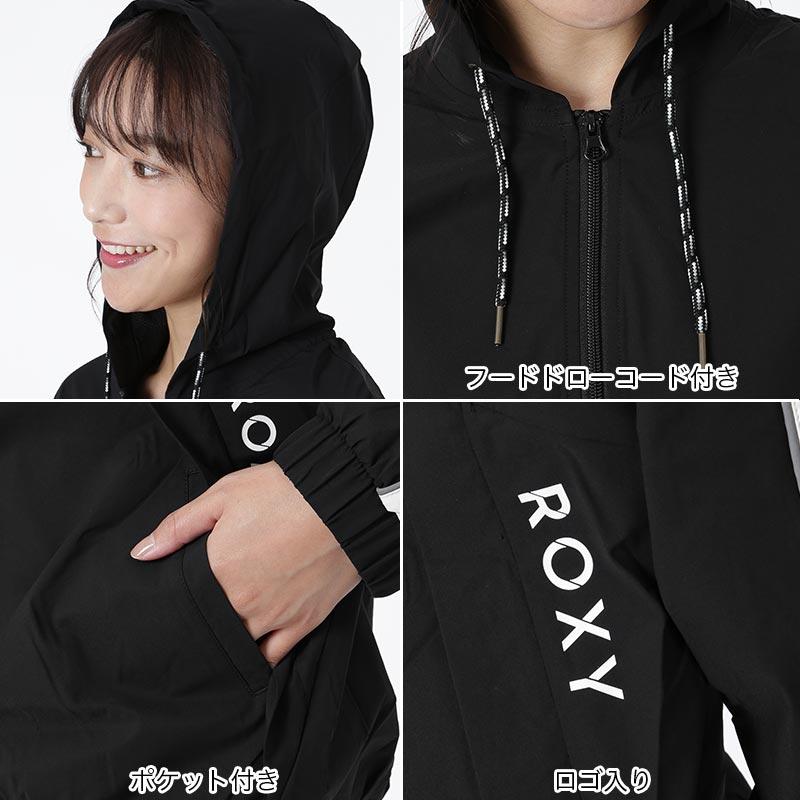 試着のみ ROXY スノーボードウェア S フード付きアノラック ブラック 美品 ROXY（ロキシー） スノーボードウェア ジャケット レディース JETTY