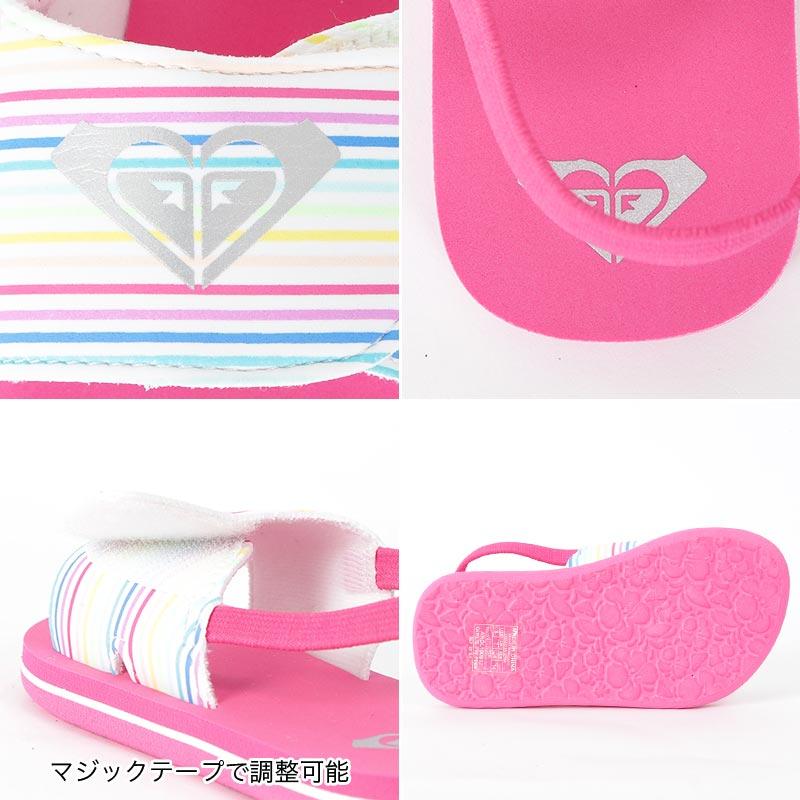 ロキシー キッズ ビーチサンダル ビーサン ペタサンダル コンフォートサンダル ビーチ 海水浴 プール ジュニア 子供用 女の子 ピンク 12cm TSD231241 ROXY | ROXY | 07